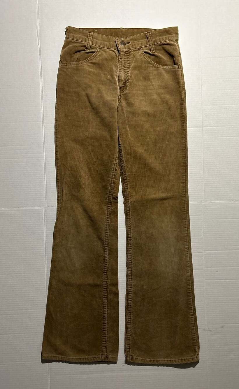 VTG RARE White Tab 1978 Levi's 746 Brown Corduroy Flare Pants 42 Talon 26x30.5